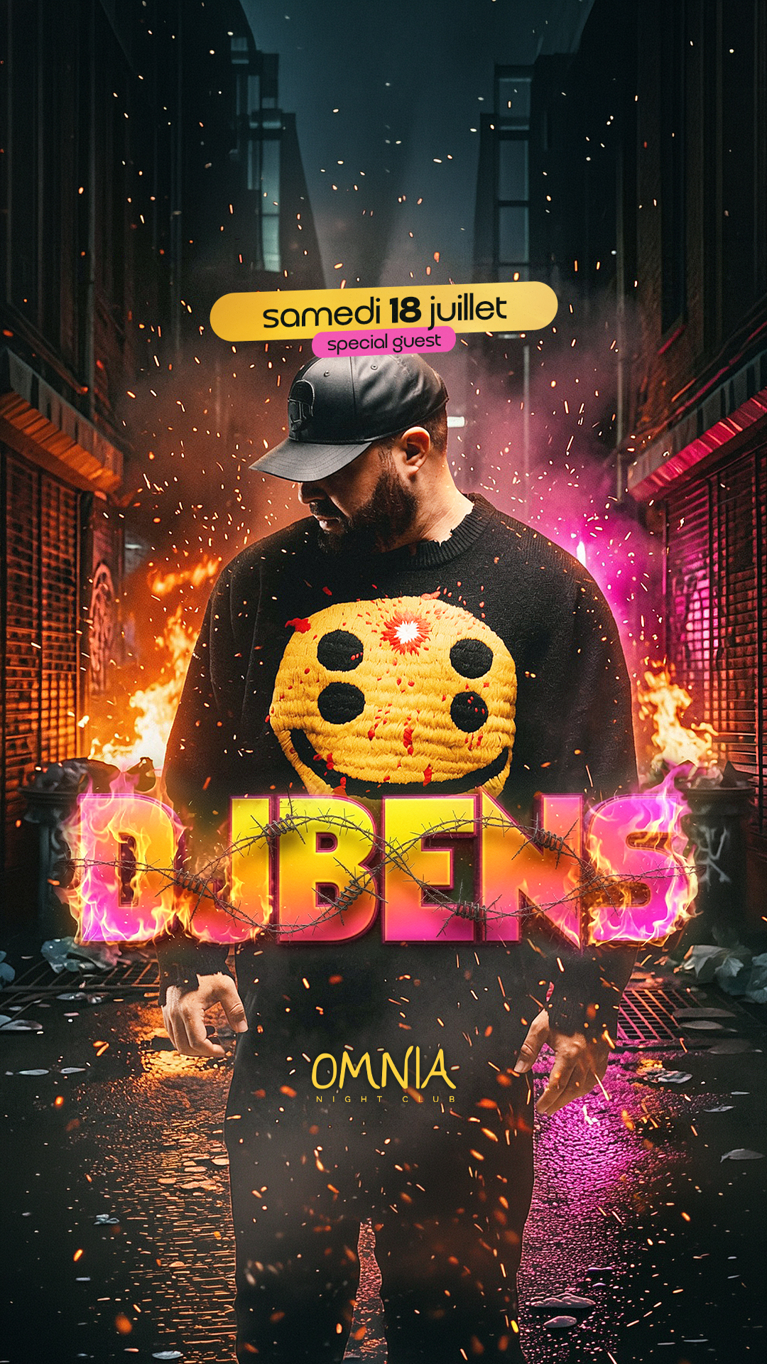 Soirée DJ Bens à l'OMNIA à l'OMNIA Club Pluduno — Samedi 18 Juillet